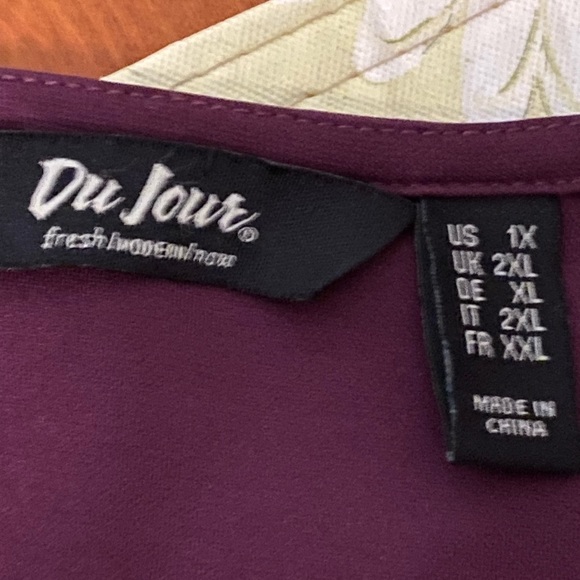 DuJour Burgundy Bodysuit Sz 1X VGUC 😊😊 - Picture 6 of 8